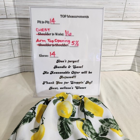 INC White Black & Yellow Flowy Tube Top w/Lemon Print All Over Sz. S - Picture 11 of 11